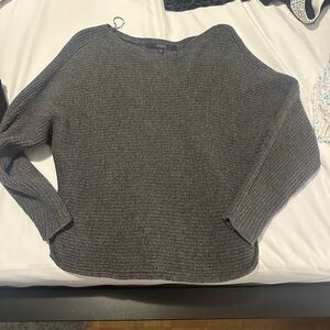 Guess Gray Ribbed Knit Top